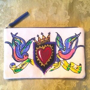 New Brighton “2019 Love of Art” Canvas Zipper Pouch/ Cosmetic Bag/ Clutch